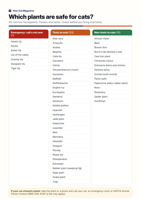 Which plants are safe for cats?